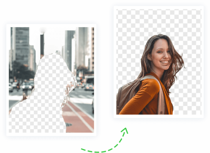 How it works image, step 2 - Background is removed automatically